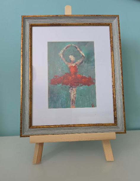 Original Oil Paintings – Ballet Dancer & Toy Soldier – Pair – Framed – Impasto gallery