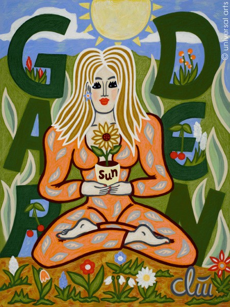 JACQUELINE DITT – Sitting in Your Inner Garden A4 PRINT by Painting
