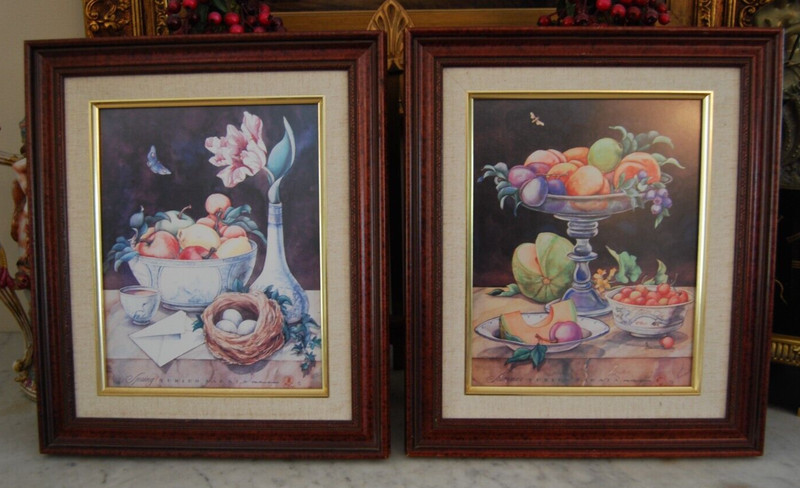2 x VINTAGE LITHOGRAPHS PRINTS SPRING & SUMMER THE FOUR SEASONS BY YURIKO TAKATA