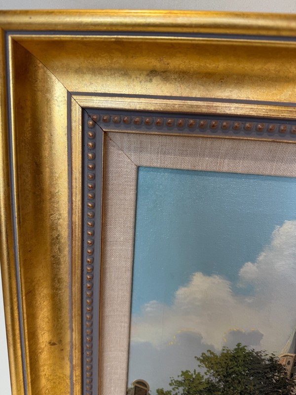 Jacobus Lambertus Dispo Original Oil Painting Old Amsterdam Landscape gallery