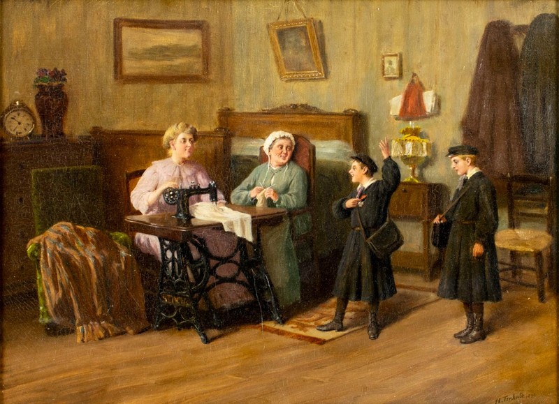 Herman Carel Ten Kate (Dutch,1822-1891) oil painting antique 149546