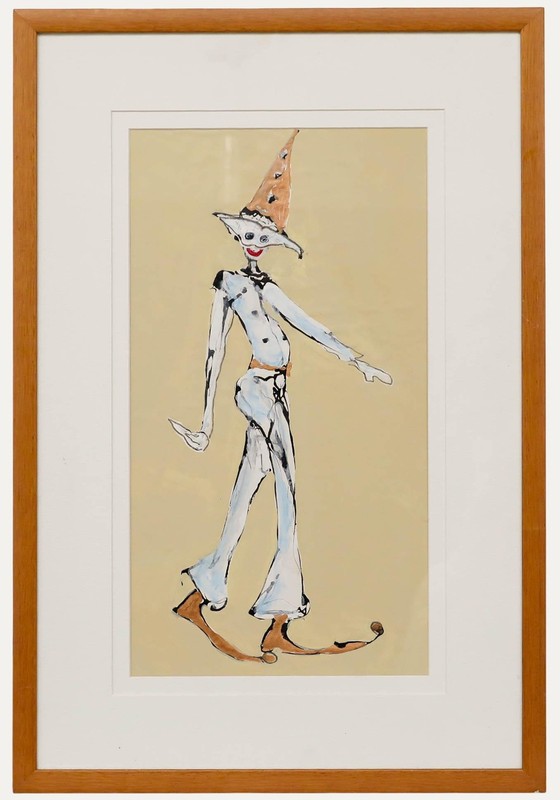 Framed 20th Century Acrylic – Masquerade
