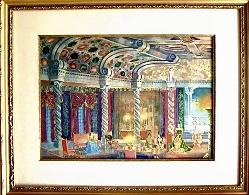 Terence Romaine Von Duren Watercolor “Restoration Villa d’ Este» Signed C. 1929