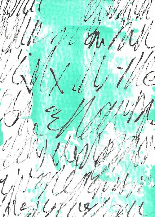 ACEO ATC CARD «Letters 79» REASOR Original Abstract Painting 2.5×3.5