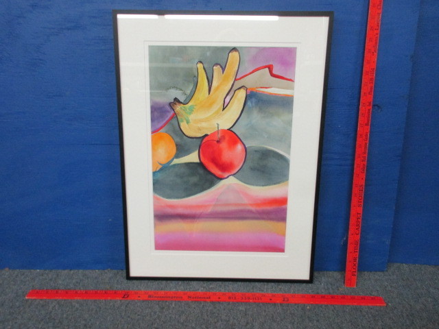 Connie Brorson Signed Framed Watercolor Painting «Bananas» 24 1/4″ x 20″