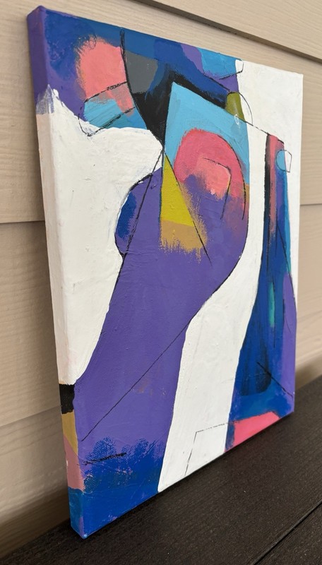 David Mac Innes Abstract Painting on Canvas Signed by Artist gallery