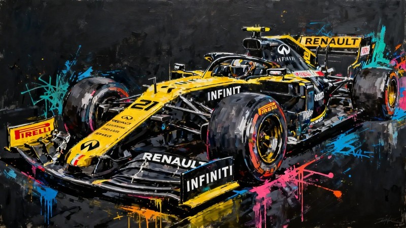 Homage Renault F1 Sport 2019 Edition of 50 XXL 180×100 cm Acrylic Glass/Pop Art