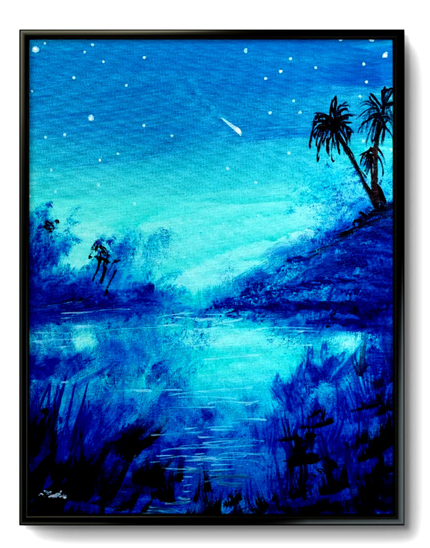 LOVELESS – impressionistic acrylic on canvas 11 x 15 COA