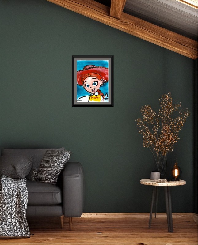 Atherton 9x12 Original Pop Art Toy Story Character Painting "Jessie Cowgirl" gallery