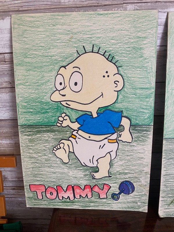 Rug Rats Laminated poster hand marker and pencil portrait one Tommy and Angelica gallery