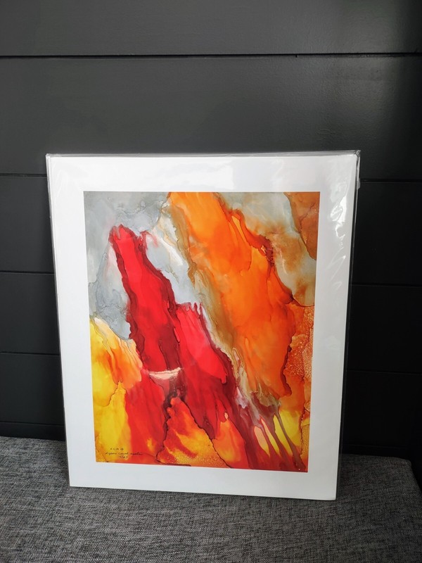 Painting «Fused by Fire» alcohol ink 11″x14″ print limited edition (4 of 25)