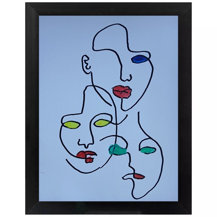 Abstract/Minimalist All Three 9×12″ Signed Colorful Hand Made Art Painting