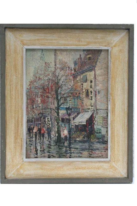 Kramer ? Paris Street Scene, 1950s