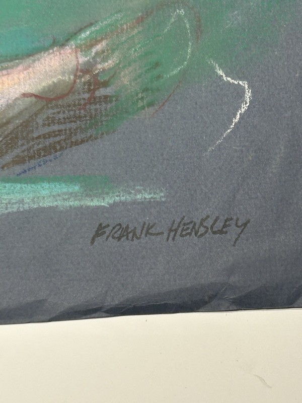 Frank Hensley Original Pastel Painting Beautiful Lady Rare Chicago Illustrator gallery