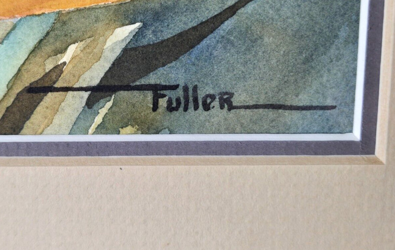 Lu Fuller, Kansas Tiger Lily still life original watercolor painting framed gallery