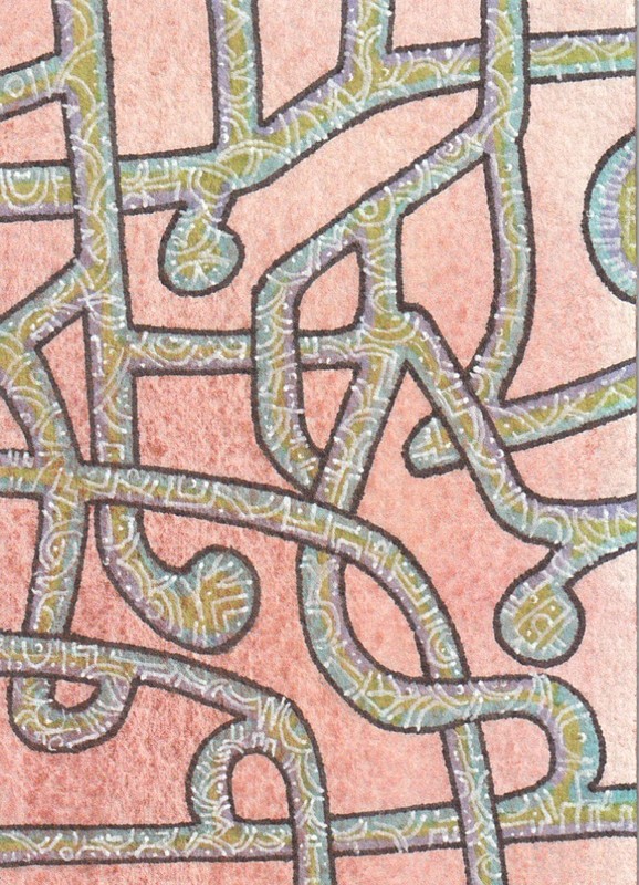 ACEO contemporary abstract original mini painting signed 128
