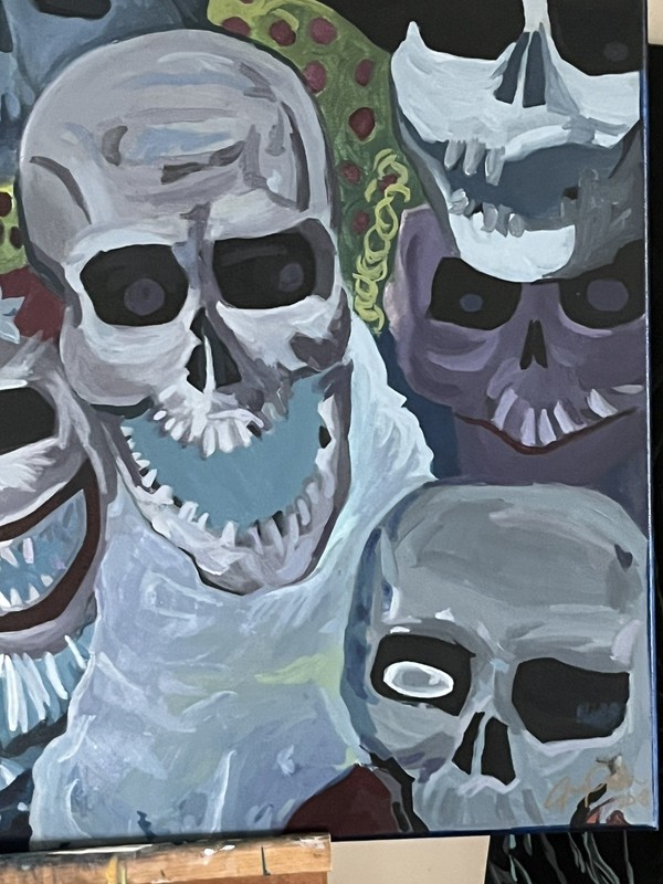 Night Gallery Painting “Camera Obsura” Acrylic On Canvas 24”x32” gallery