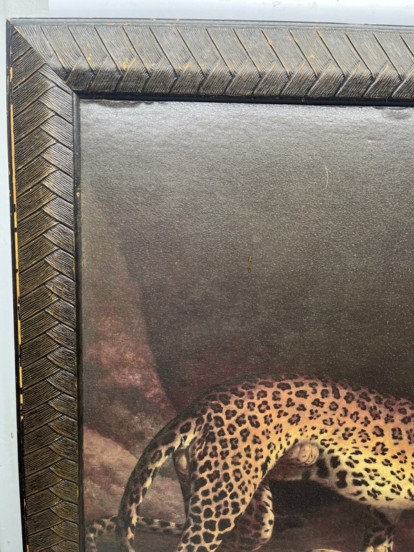 Two Leopards Playing Jacques-Laurent Agasse Lying In Exeter Reproduction 24 x 30 gallery