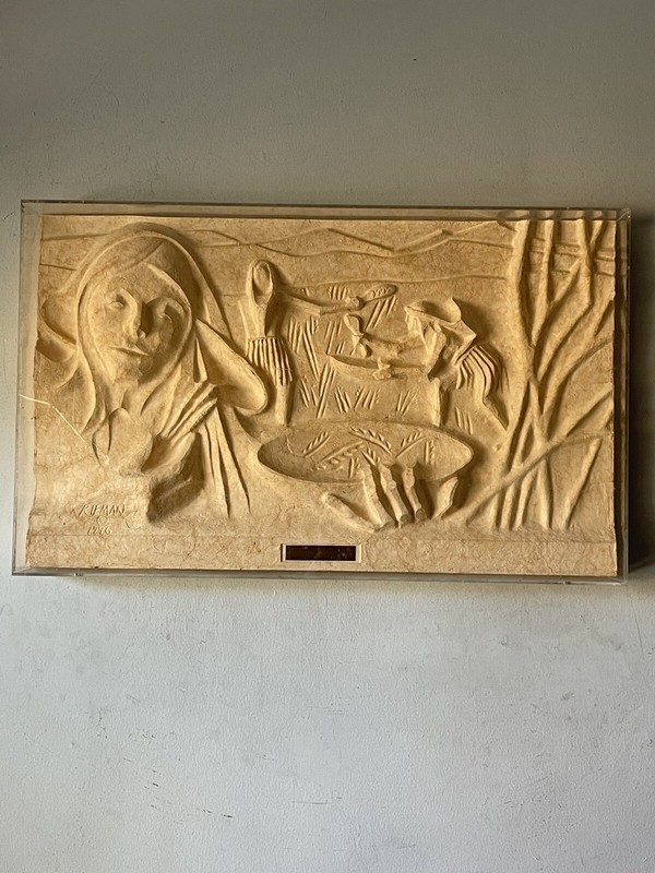 STEVEN L RIEMAN VINTAGE MODERN WALL SCULPTURE FIGURATIVE ABSTRACT INDIAN WOMAN gallery