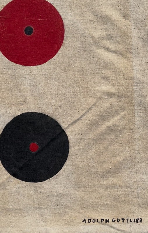 Adolph Gottlieb, New York City, 1903-1974, “Red Blue Round,” 19x14,” Listed. gallery