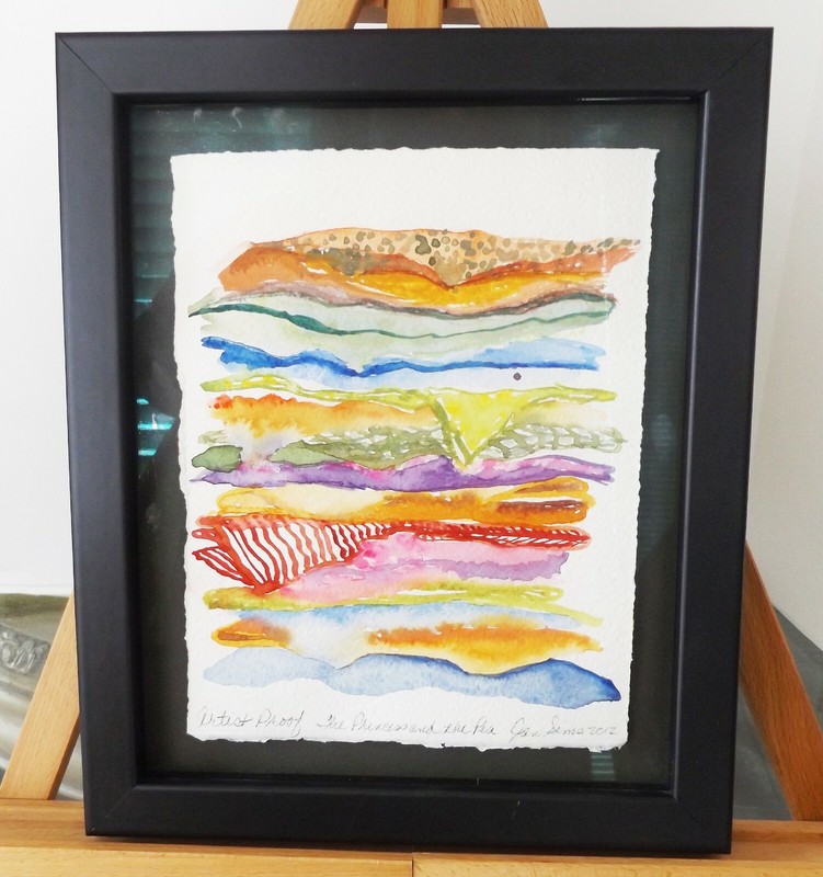 JAN SIMS ORIGINAL ARTIST PROOF 2012 THE PRINCESS AND THE PEA WATERCOLOR PAINTING