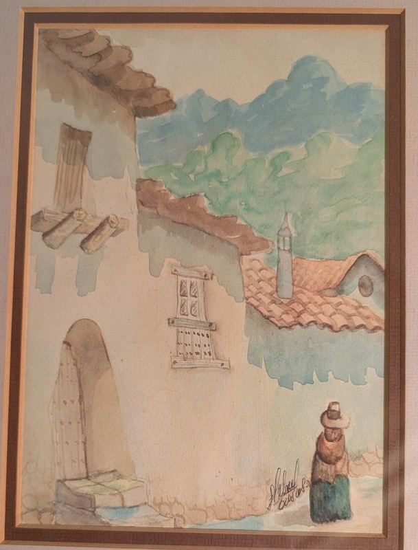 Beautiful Watercolor Signed By Artist Matted And Framed