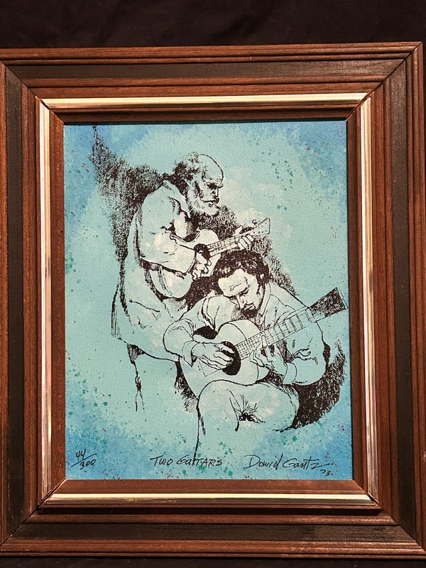 1973 David Gantz Signed #44 / 300 «Two Guitars» Limited Edition
