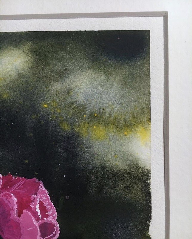 gouache paintings original “Blossoms Delight” by Joshua D. Sewell gallery