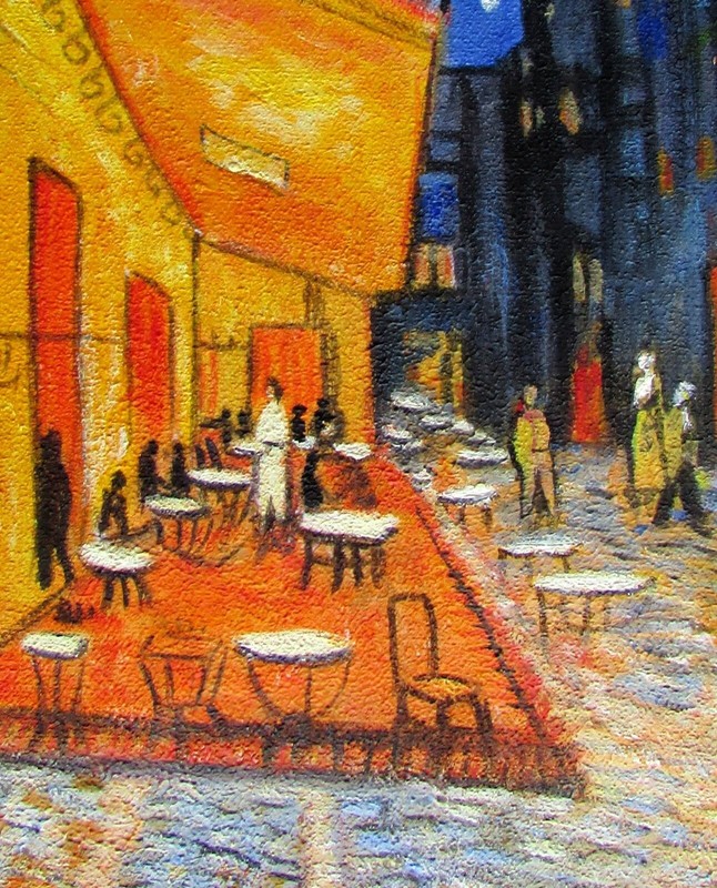 Framed Cafe Terrace at Night Repro, Quality Hand Painted Oil Painting, 12x16in gallery