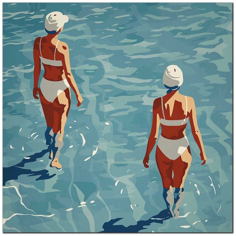 Sisters by Layla Oz Gallery-Wrapped Canvas Giclee Art (24 in x 24 in)