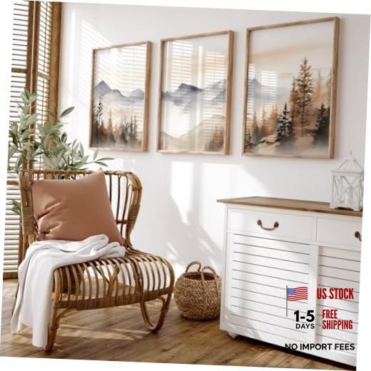 16x24 Inch Unframed Neutral Mountain Wall Art Prints