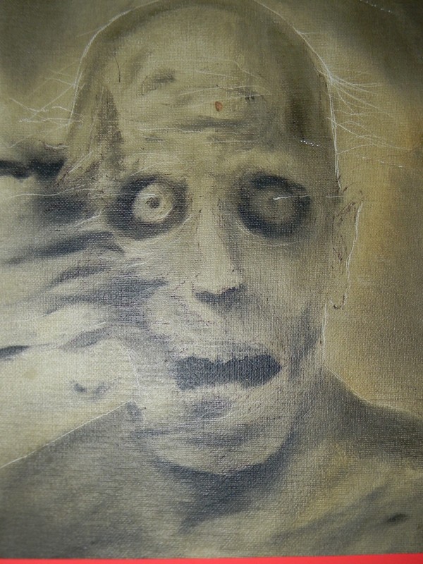 ALEXANDER TODOROV Horror Dark Art Mixed Media Expressionism Signed Painting