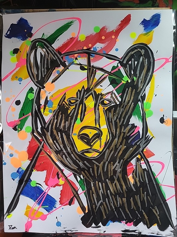 Original Art 12×16 Figurative Abstract Expressionist on Gallery Paper
