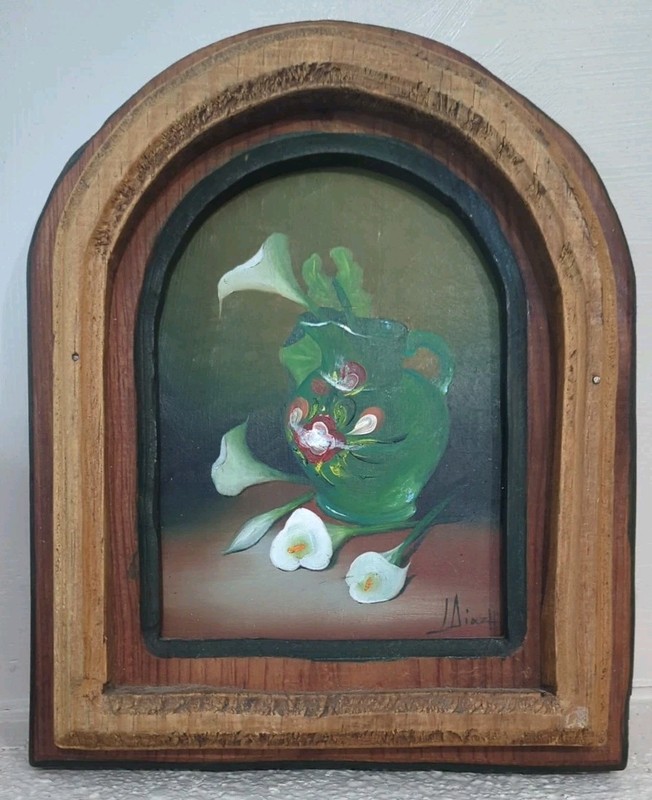 MEXICAN MODERNISM MODERN FOLK ART STILL LIFE FLORAL FLOWERS FRUIT IMPRESSIONISM