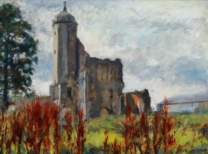 Pauline Plummer (b.1933) - Framed Contemporary Oil, Baconsthorpe Castle gallery