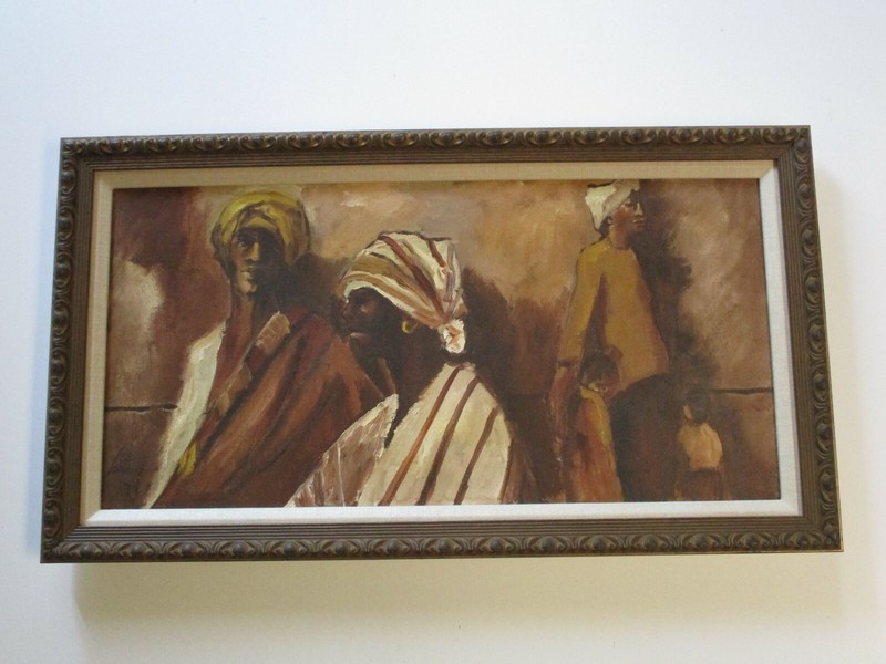 VINTAGE 1970’S OIL PAINTING PORTRAIT AFRICAN AMERICAN IMPRESSIONIST SIGNED