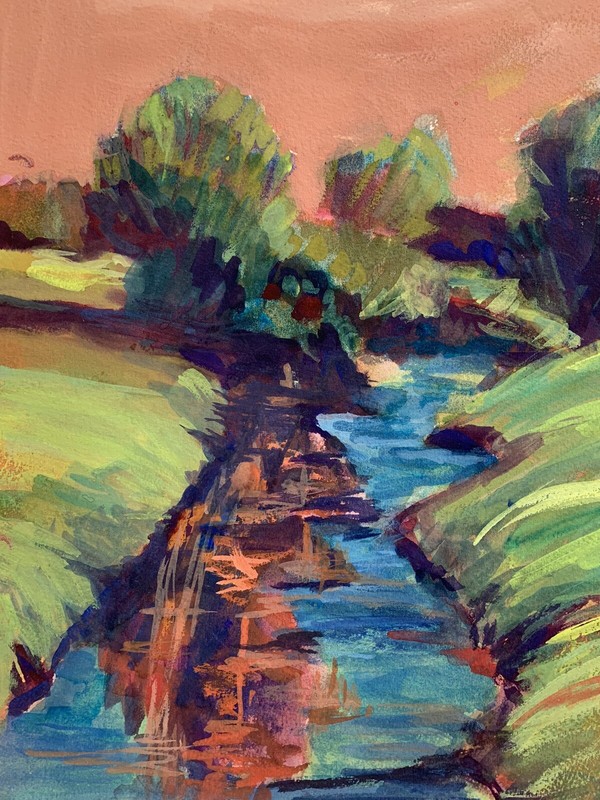 Original Watercolor Landscape Painting Abstract Modern Impressionist Joan Shaw ? gallery