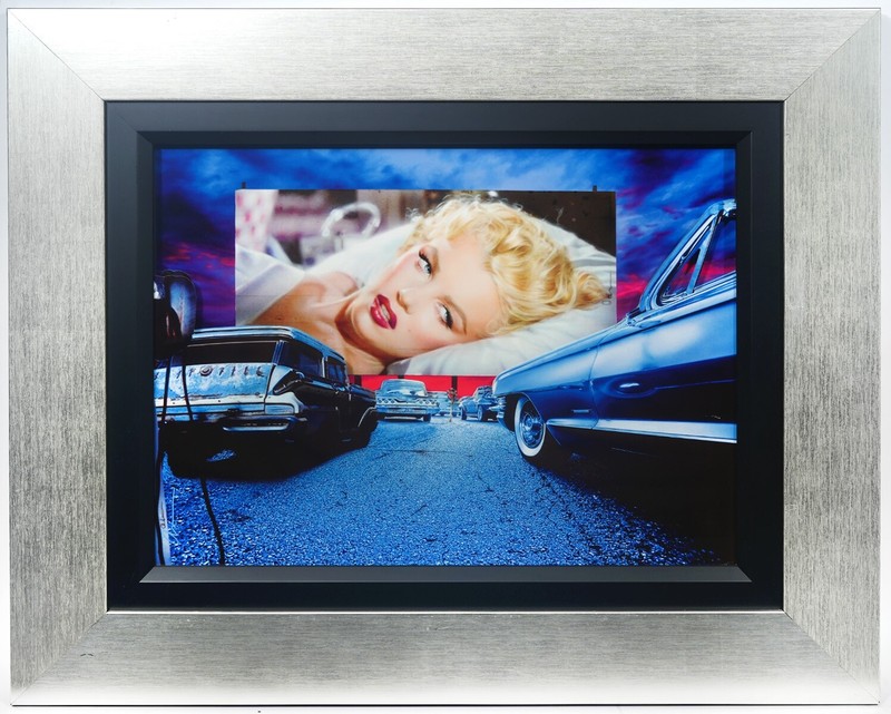 Adam Scott Rote 'Drive in Daze (Marilyn Monroe)'3-D Giclee on Aluminum w/ Light