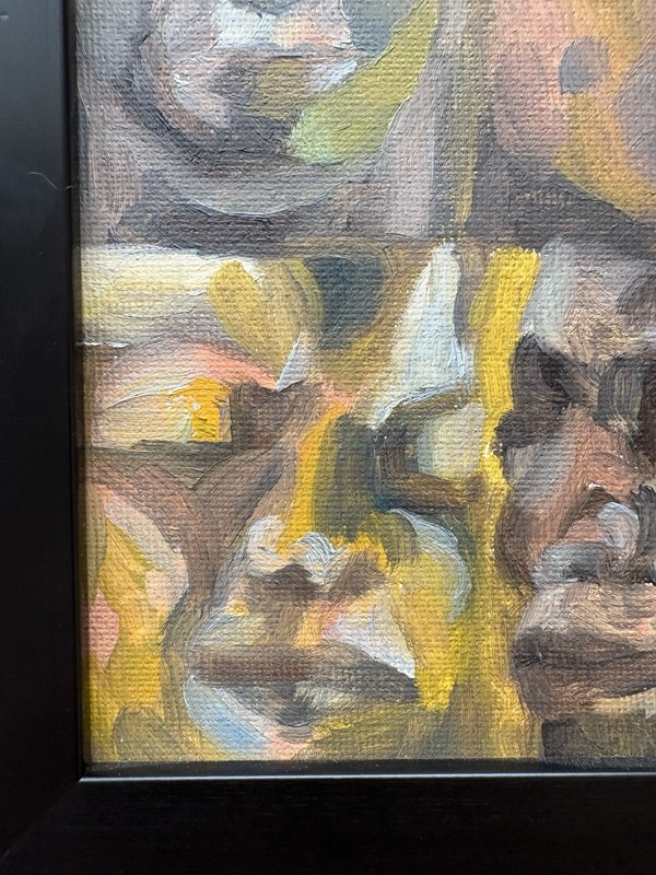 Colorful Impressionist Faces Heads Small Mini Oil or Acrylic Painting 5”x7” gallery