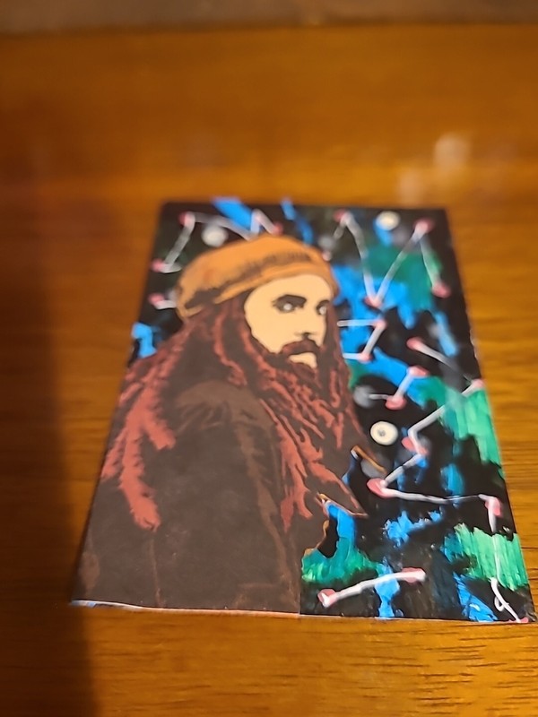 Original Painting ACEO Card Dreadlocks Isreal Abstract Background Raggae Music I gallery