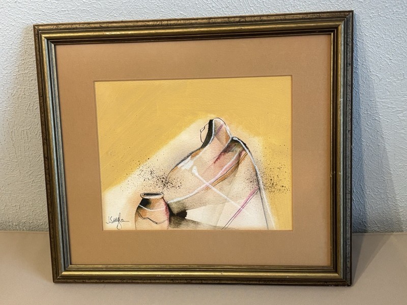 Vintage Jerry J. Seagle Watercolor 1980’s 15” X 12” Framed Signed Original Art