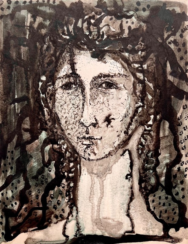 FRENCH SURREALIST MIXED MEDIA ON PAPER JACQUES BOERI