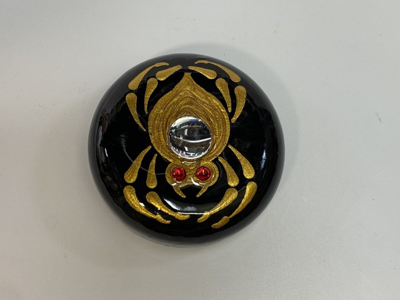1.75” Spider Mirror Accent and Glass Rhinestone Eyes- By JaDeL