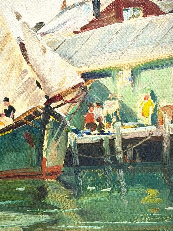 Old Gloucester, Original Oil Harbor Painting by Anthony Thieme gallery