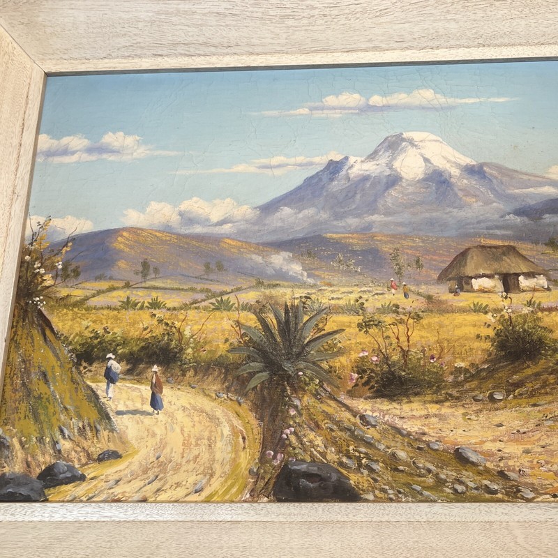 Original oil on canvas Emilio Moncayo landscape painting signed (H) gallery