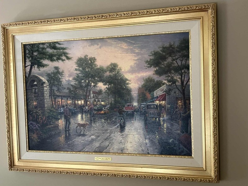 REDUCED! Studio proof Kinkade "Carmel, Sunset On Ocean Avenue" 166/200, 24 X 36" gallery