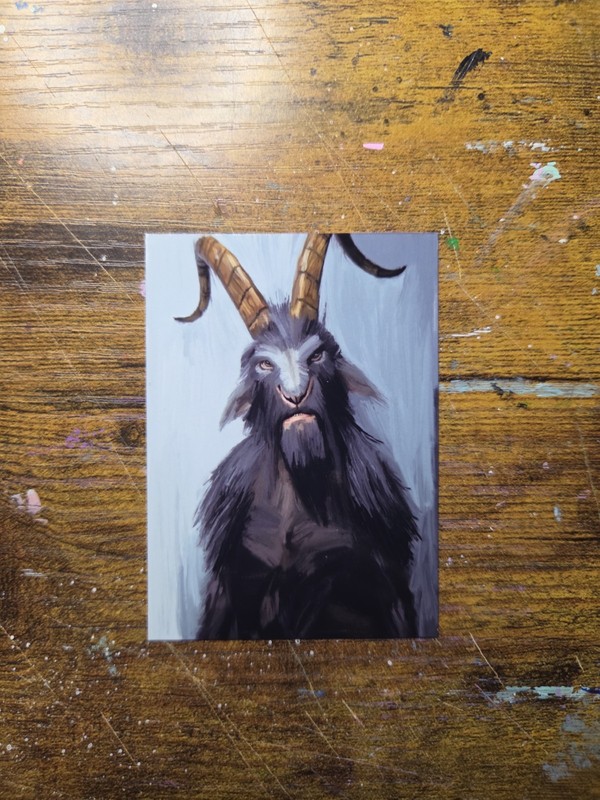 ACEO *Art Print "Beast" Digital Oil Painting 2.5x3.5 gallery