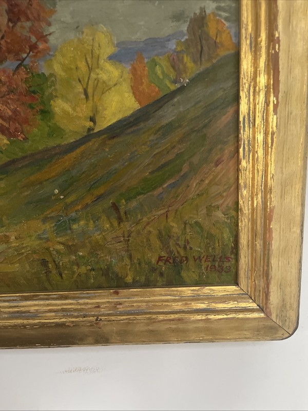 Fred Wells Landscape Oil Painting 1933 gallery