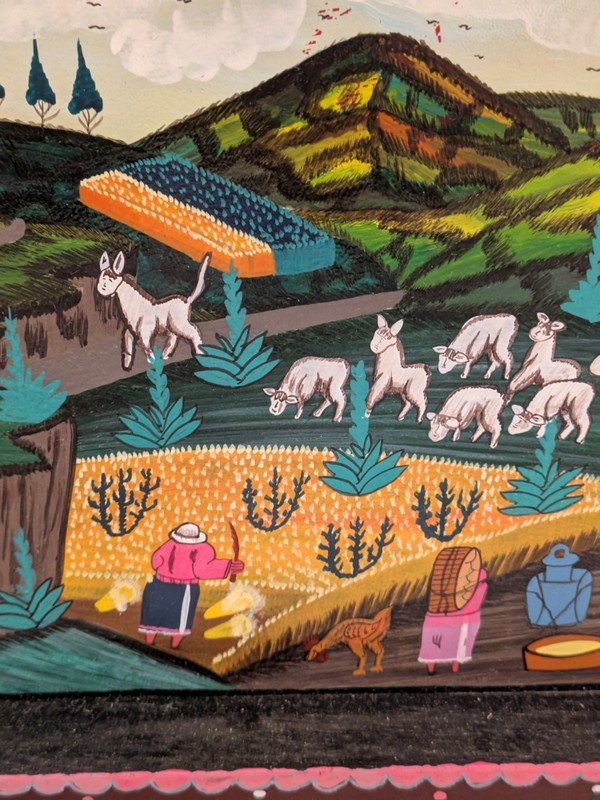 Vintage Ecuadorian Hand Crafted Tigua Folk Artwork gallery