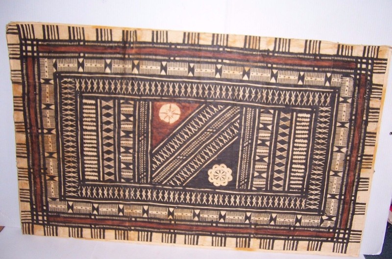 Vintage Painted Art on Cotton or Linen? 36 1/2″ X 22 1/4″ X 3/16″
